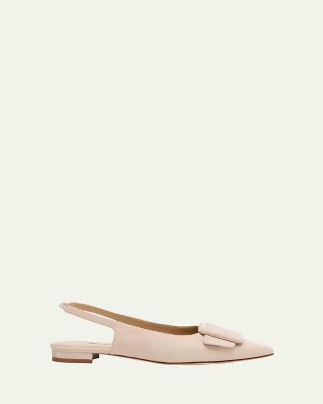 Maylura Suede Slingback Ballerina Flats